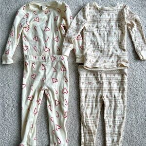Bundle Set of Two Organic Cotton Rabbit + Bear Pajamas